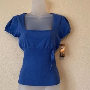 Scoop Neck Short Sleeve Sweater